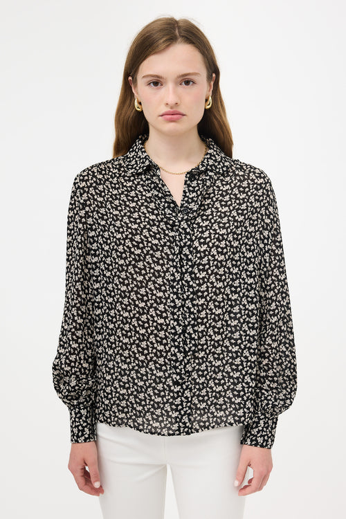Celine Crepe Floral Blouse