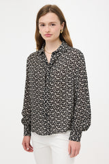 Celine Crepe Floral Blouse