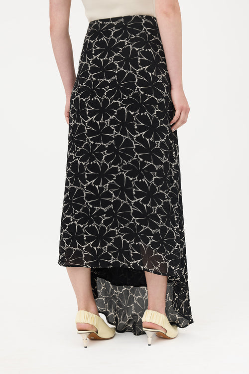 Celine Crepe Floral Maxi Skirt