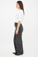 Celine Cropped Logo T-Shirt