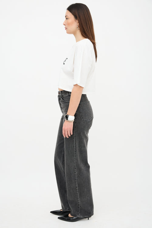 Celine Cropped Logo T-Shirt
