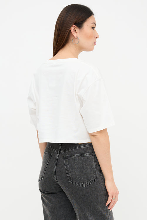 Celine Cropped Logo T-Shirt