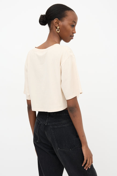 Celine Cropped Logo T-Shirt