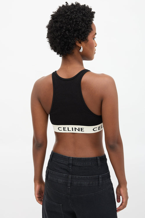 Celine Cropped Logo Tank Top