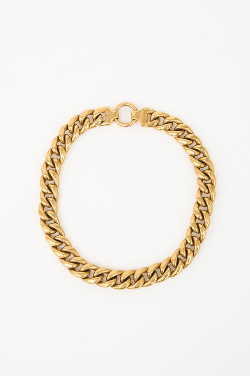 Celine Curb Chain Collar Necklace