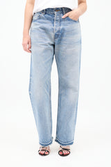 Celine Distressed Straight Leg Jeans