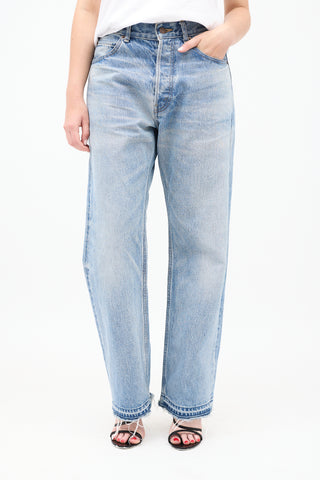 Celine Distressed Straight Leg Jeans