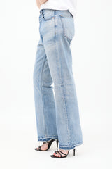 Celine Distressed Straight Leg Jeans