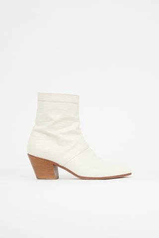 Celine Embossed Leather Boot