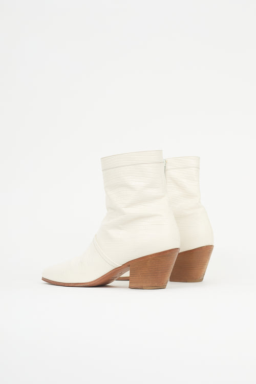 Celine Embossed Leather Boot