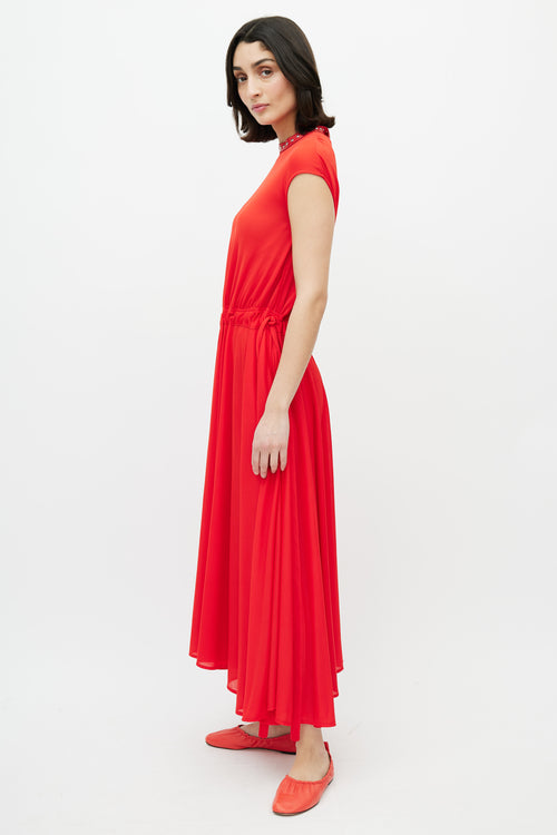 Celine Fall 2017 Red Maxi Dress