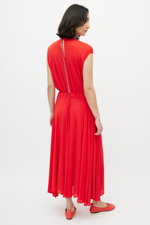 Celine Fall 2017 Red Maxi Dress