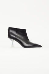 Celine Fall 2018 Black Leather & Crystal Heel Boot
