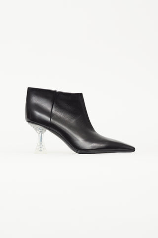 Celine Fall 2018 Black Leather & Crystal Heel Boot