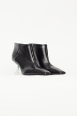 Celine Fall 2018 Black Leather & Crystal Heel Boot