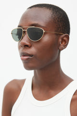 Celine Gold CL400770 Aviator Sunglasses