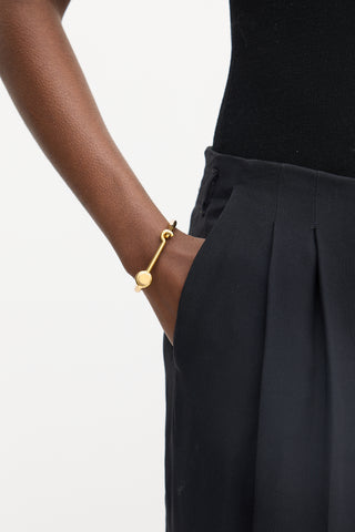 Celine Gold Hinged Bracelet