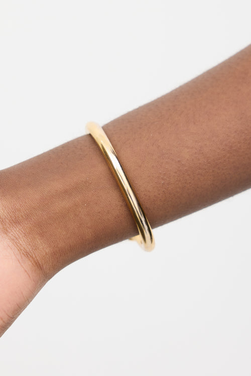 Celine Gold Hinged Bracelet