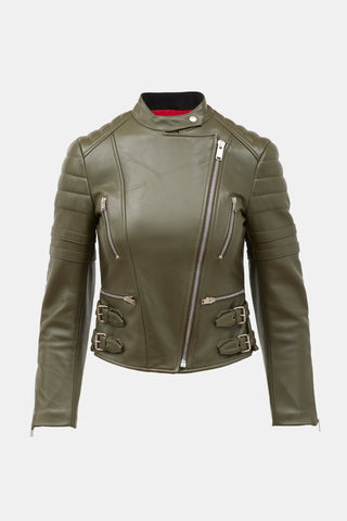 Celine 2010s Leather Biker Jacket