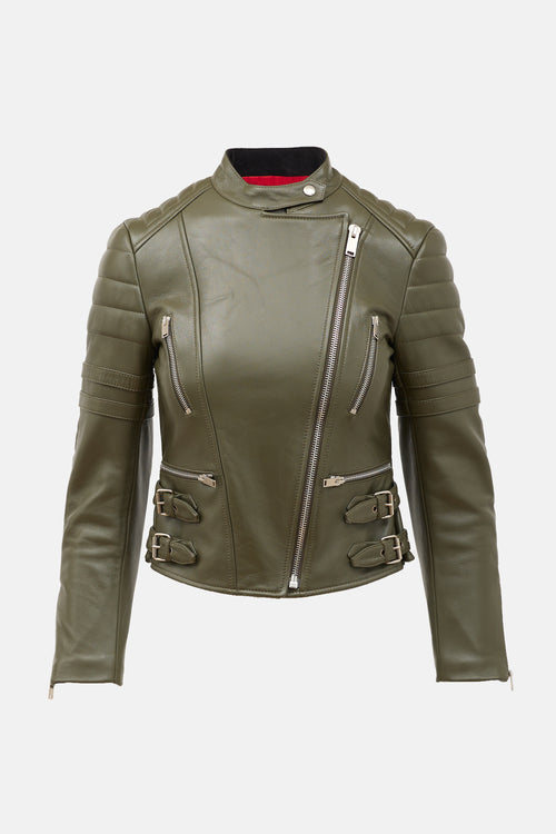 Celine 2010s Leather Biker Jacket