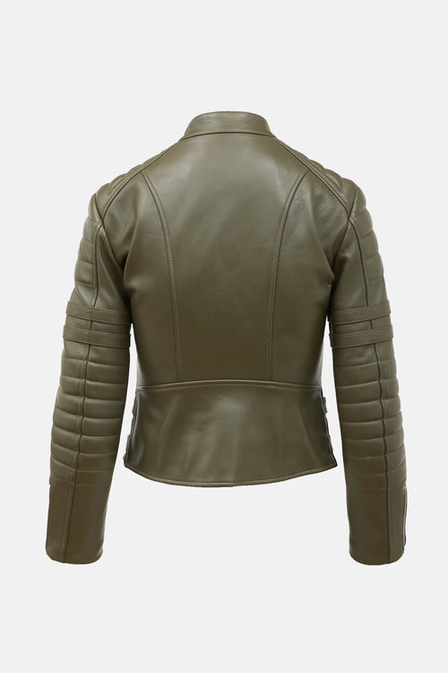 Celine 2010s Leather Biker Jacket