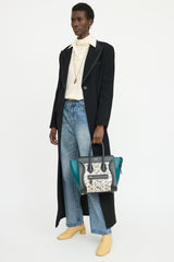 Celine Tri Colour Print Luggage Bag