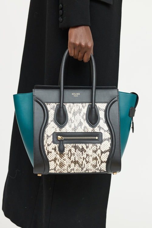 Celine Tri Colour Print Luggage Bag