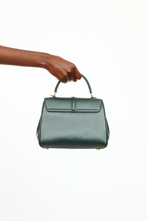 Celine Amazone Green Leather 16 Bag