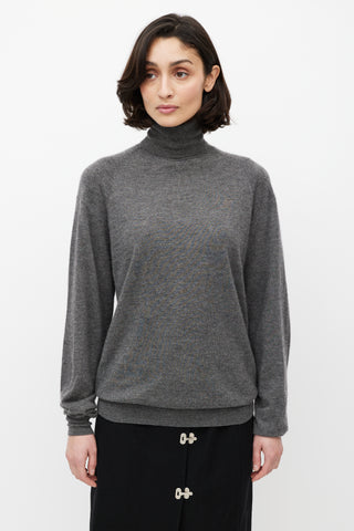 Celine Grey Cashmere Knit Turtleneck
