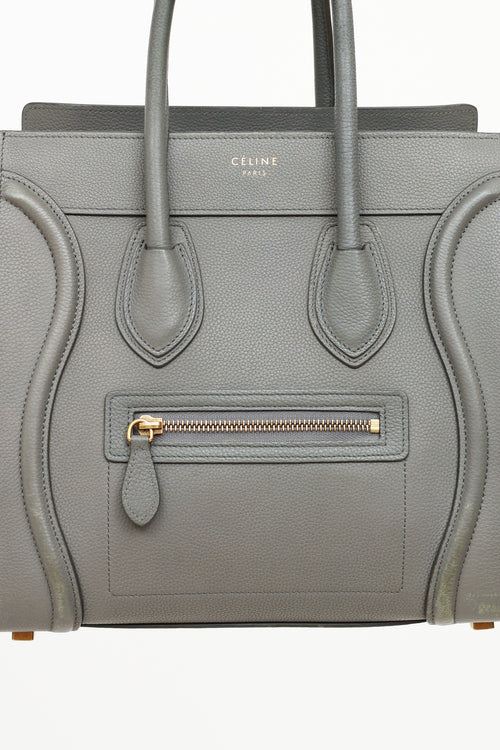 Celine Grey Calfskin Micro Luggage Bag
