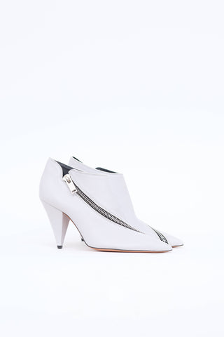 Celine Asymmetrical Zipper Bootie