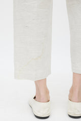 Celine Grey Linen Cropped Trouser