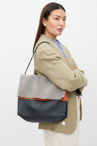 Celine Grey & Multicolour Leather All Soft Bag
