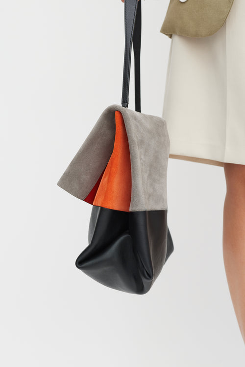 Celine Grey & Multicolour Leather All Soft Bag