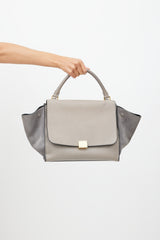 Celine Grey Trapeze Suede Bag