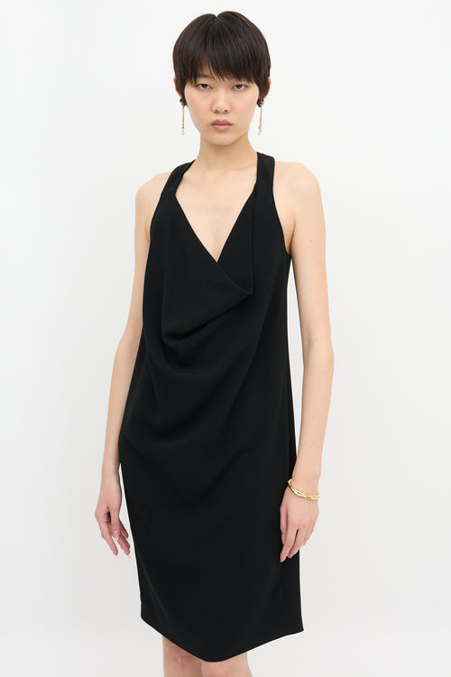 Celine Halter Cowl Dress