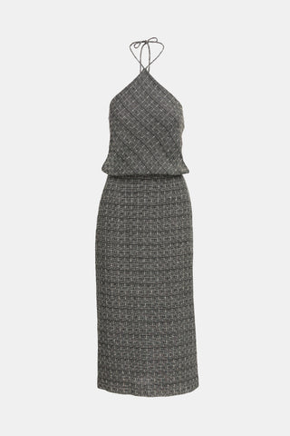 Celine 80s Halter Neck Maxi Dress