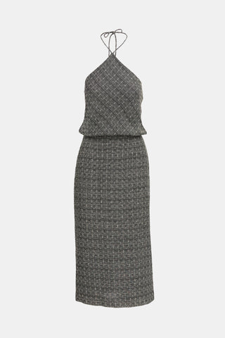 Celine 80s Halter Neck Maxi Dress