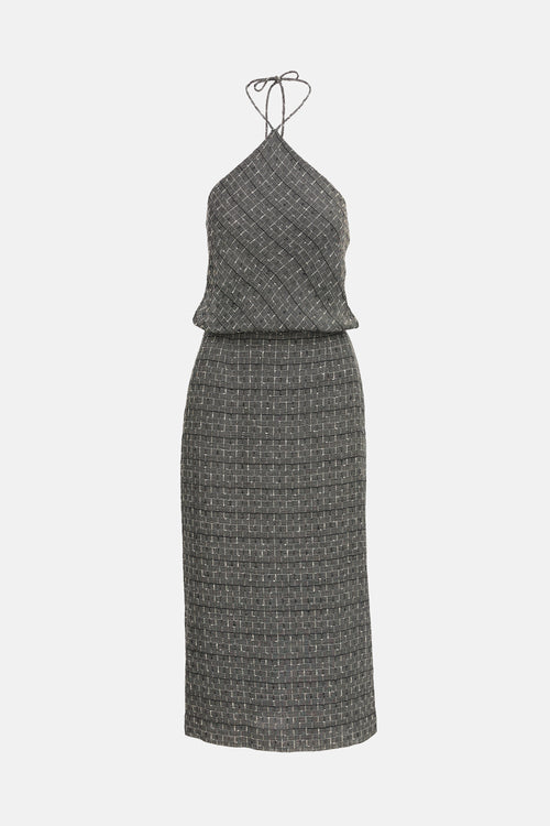 Celine 80s Halter Neck Maxi Dress