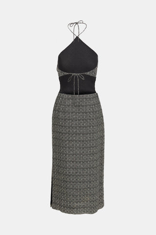 Celine 80s Halter Neck Maxi Dress