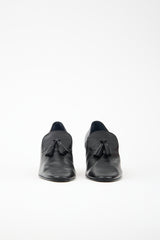 Celine Leather Tassel Heeled Loafer