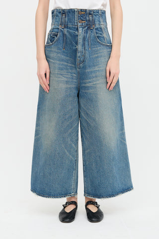 Celine High Waist Culotte Jeans