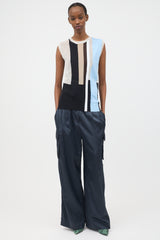 Celine Knit Mesh Panel Vest