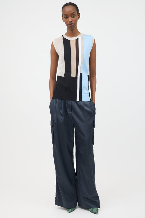 Celine Knit Mesh Panel Vest
