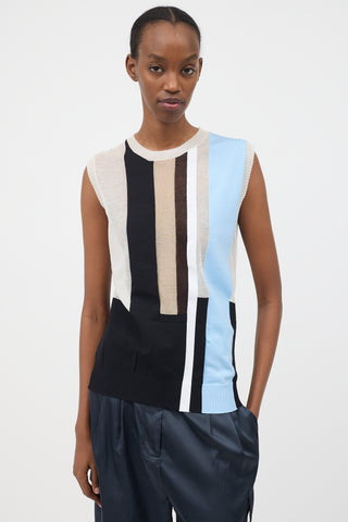 Celine Knit Mesh Panel Vest