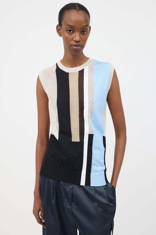 Celine Knit Mesh Panel Vest