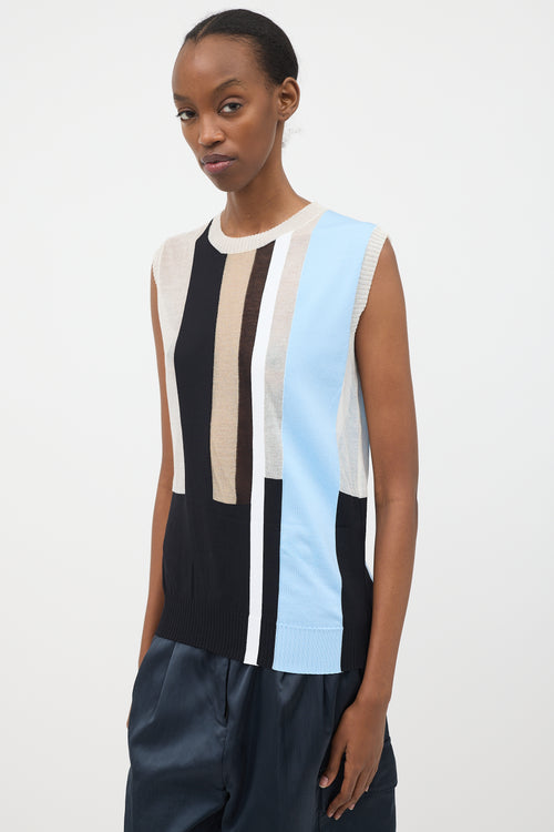 Celine Knit Mesh Panel Vest