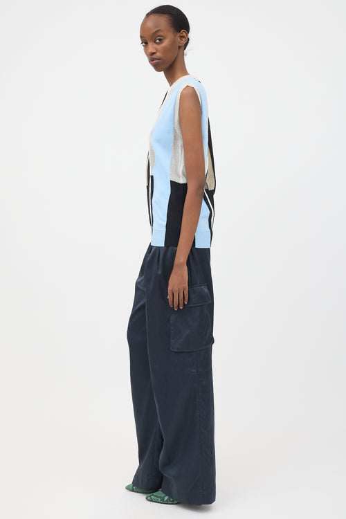 Celine Knit Mesh Panel Vest