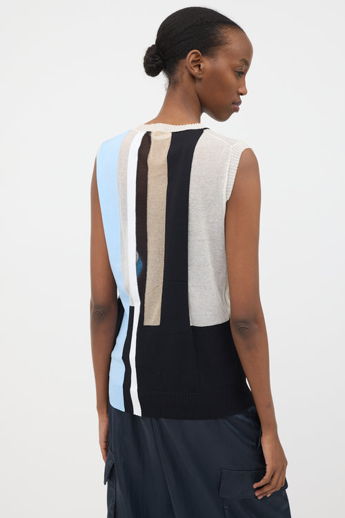 Celine Knit Mesh Panel Vest