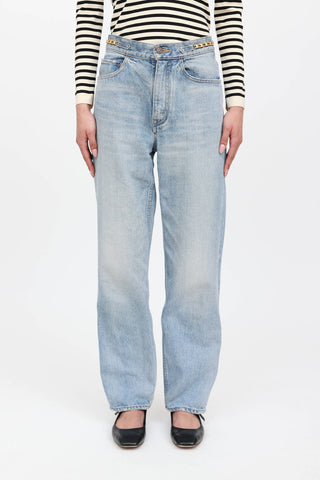 Celine Light Wash Margaret Chain Jeans